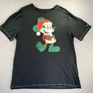 Vintage Mickey Mouse Christmas authentic‎ Womens Men Short Sleeve T-Shirt (L)